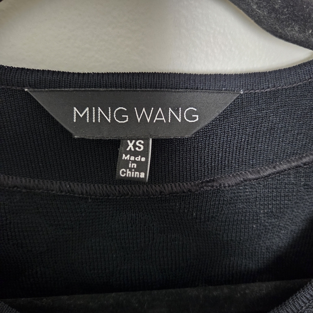 Ming Wang Black and Green Embroidered Open Cardigan Jacket XS - Picture 3 of 8
